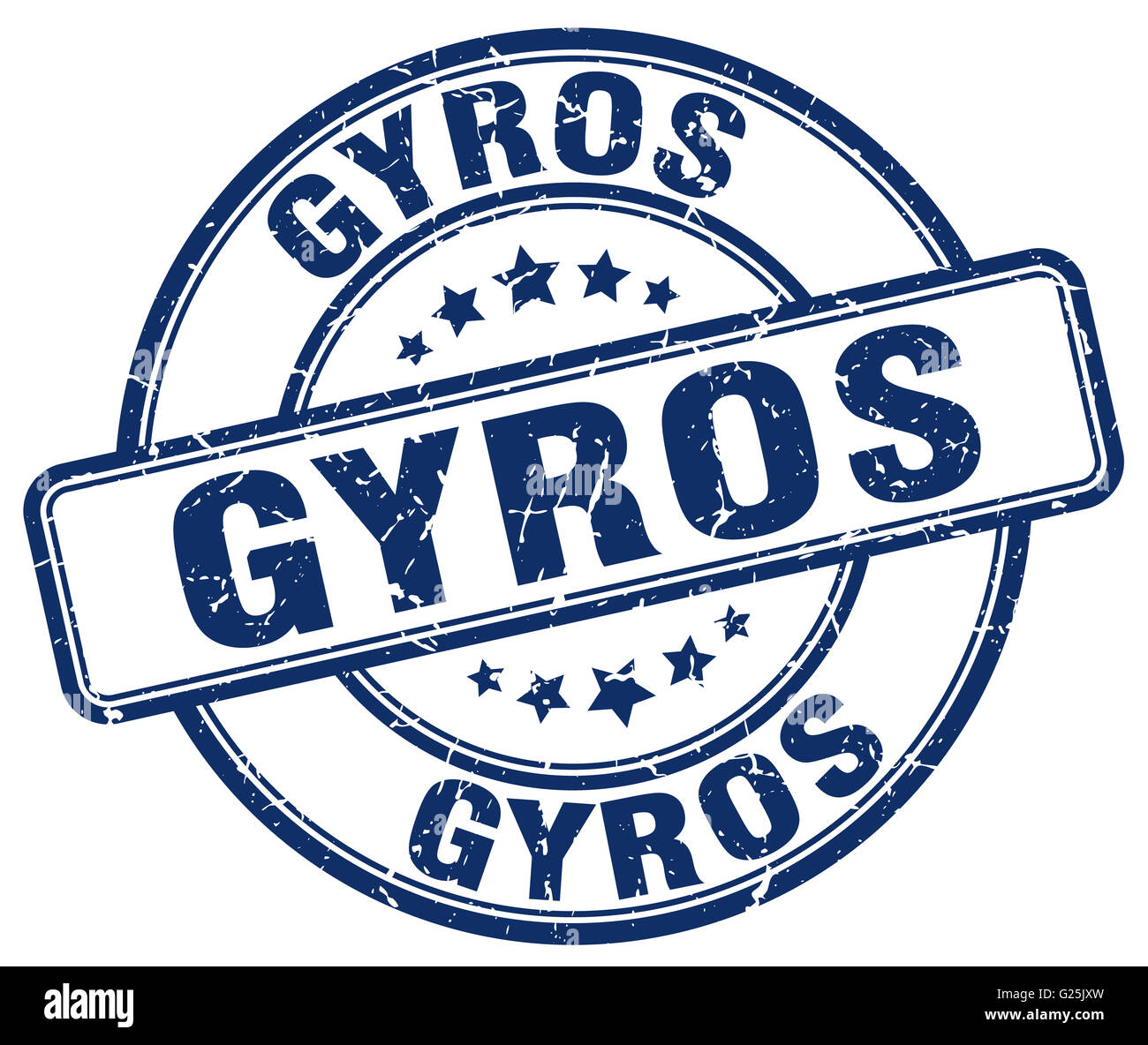 gyros blue grunge round vintage rubber stamp Stock Photo - Alamy