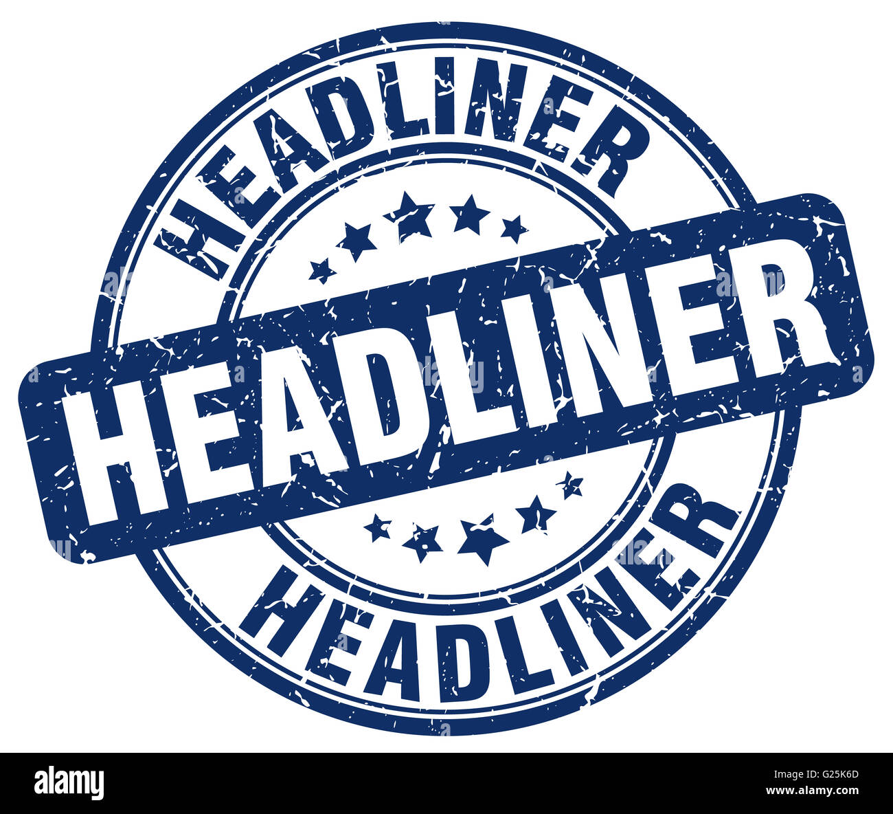 headliner blue grunge round vintage rubber stamp Stock Photo Alamy