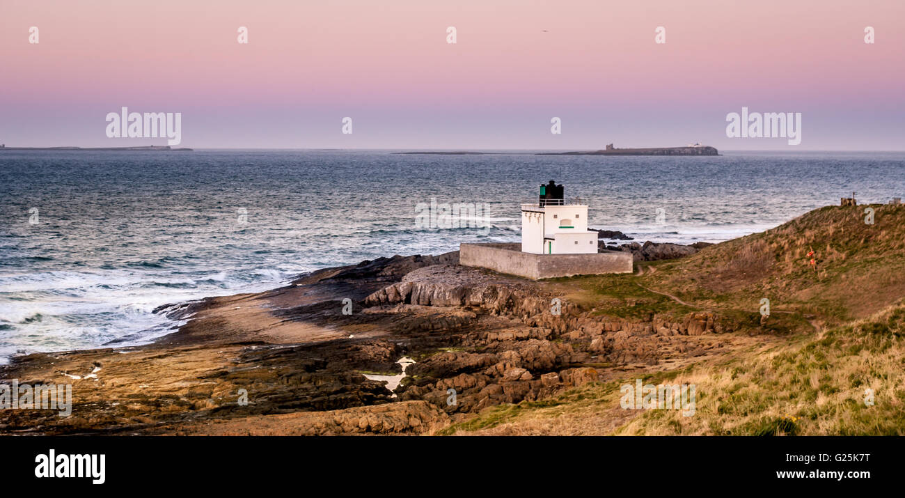The Bamburgh Lighthouse........... Stock Photo