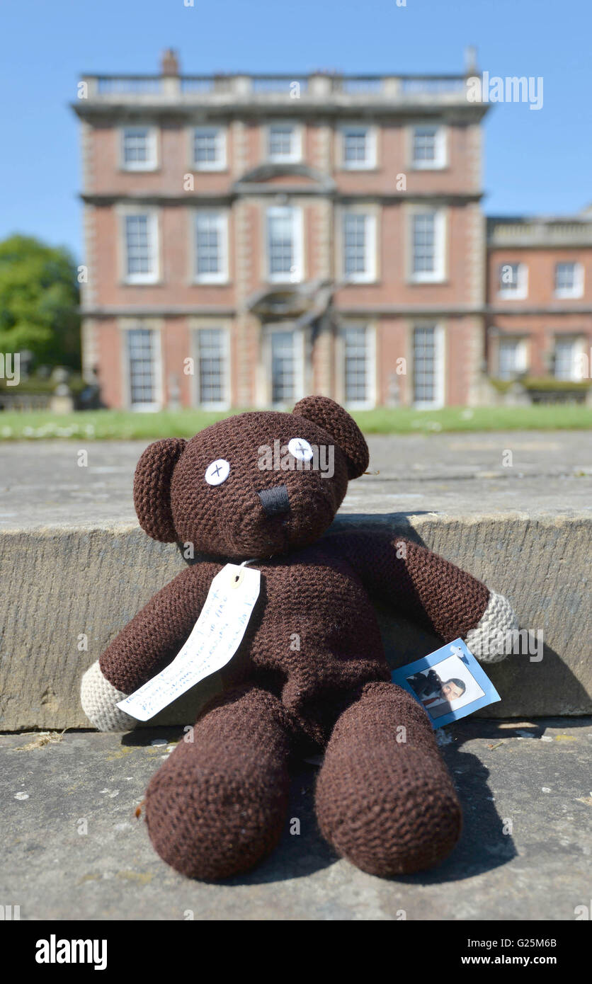 EDITORIAL USE ONLY Mr Bean's Teddy, from teddy bear enthusiast Gyles  Brandreth's extensive collection of famous teddy bears, which he and his  wife Michele Brown have gifted to Newby Hall and Gardens