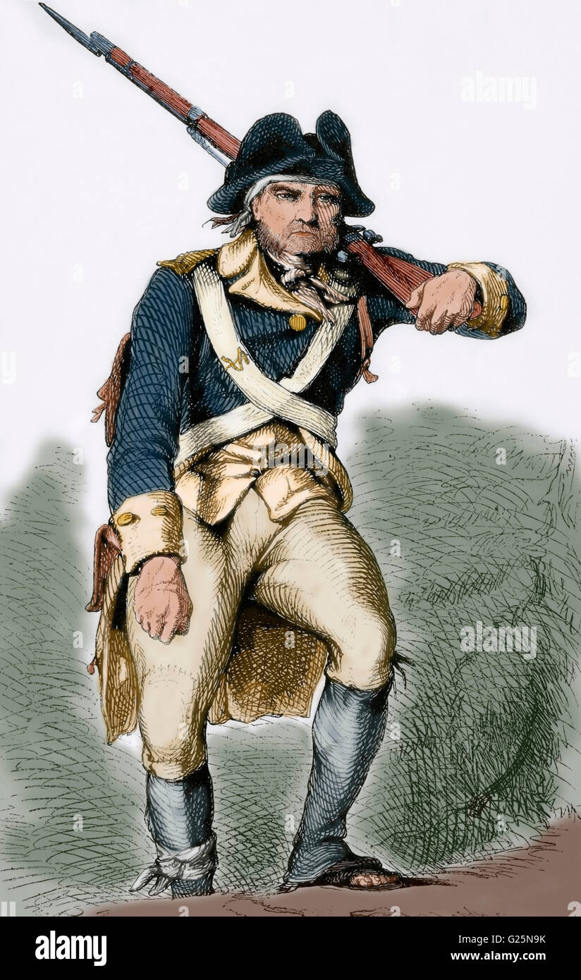 revolutionary war soldier drawing