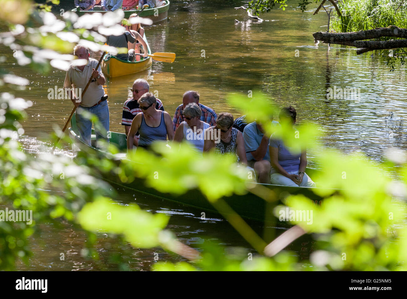 Polish Rivere Raft Krutynia river rafting, Masuria region, Poland, Europe Stock Photo - Alamy