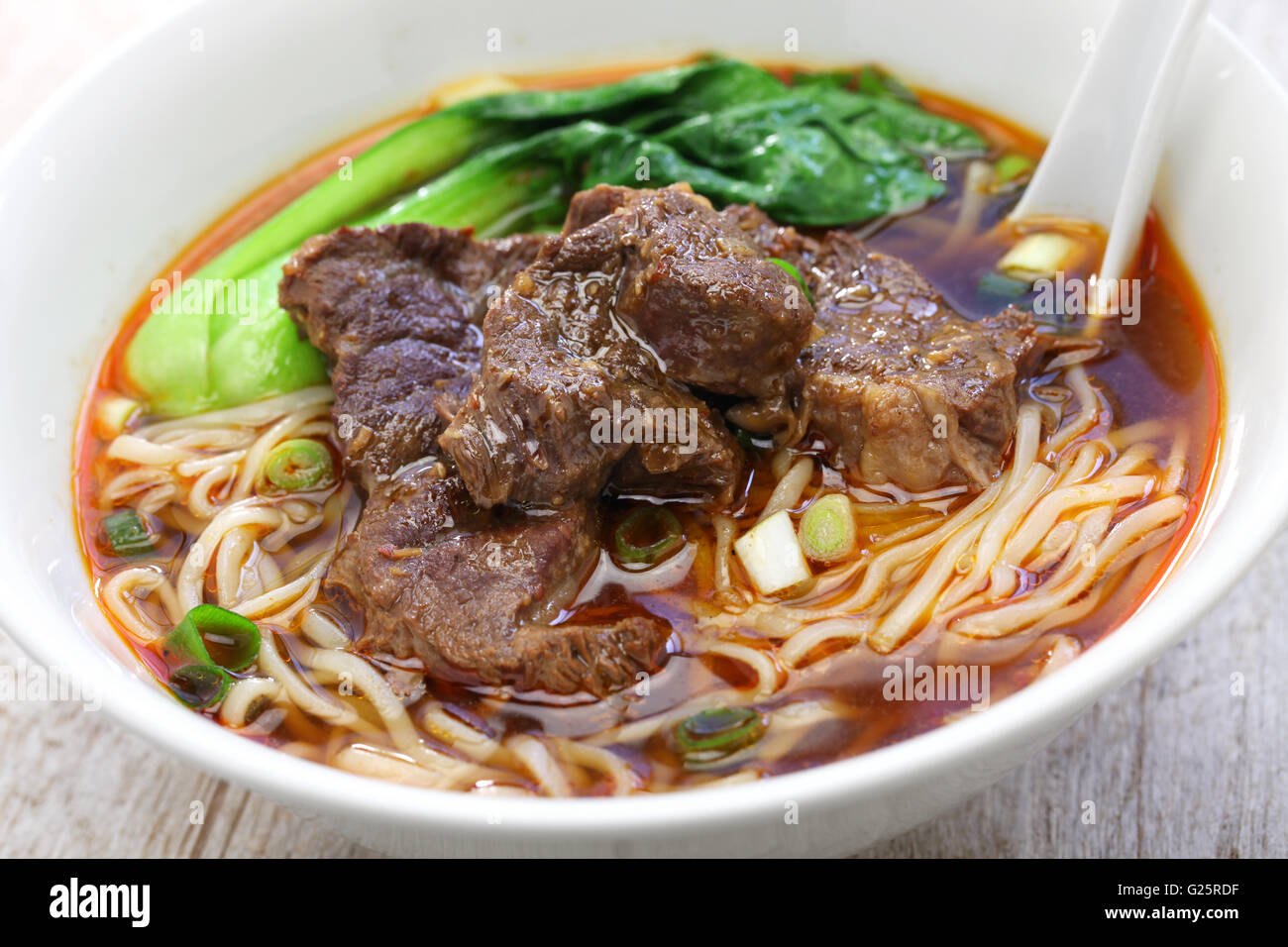 Taiwanese beef noodle soup Stock Photo