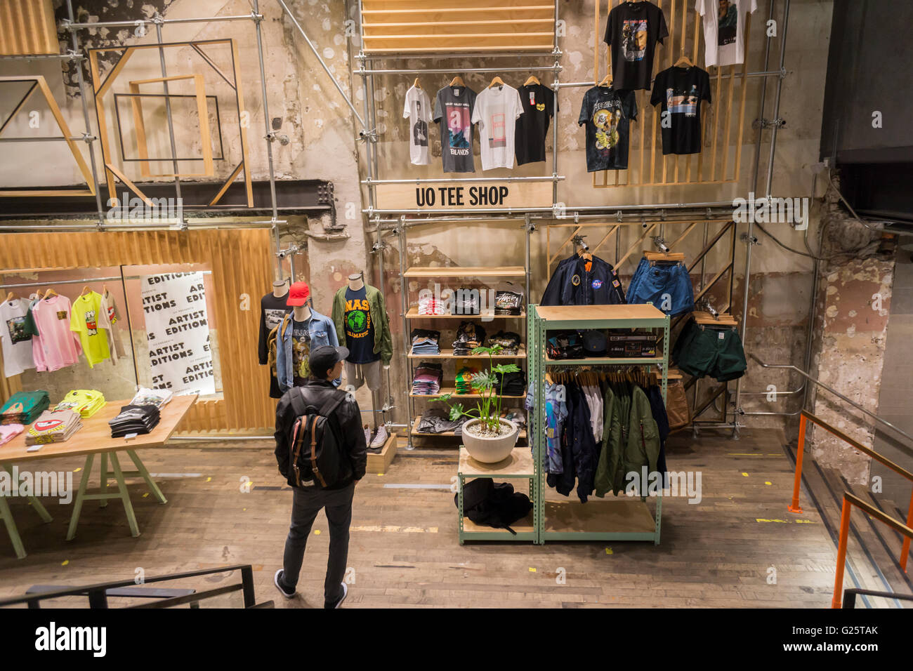 An Urban Outfitters retail store in Herald Square in New York on Tuesday,  May 18, 2016. The retailer, which also includes the Free People and  Anthropologie brands, is expected to report its