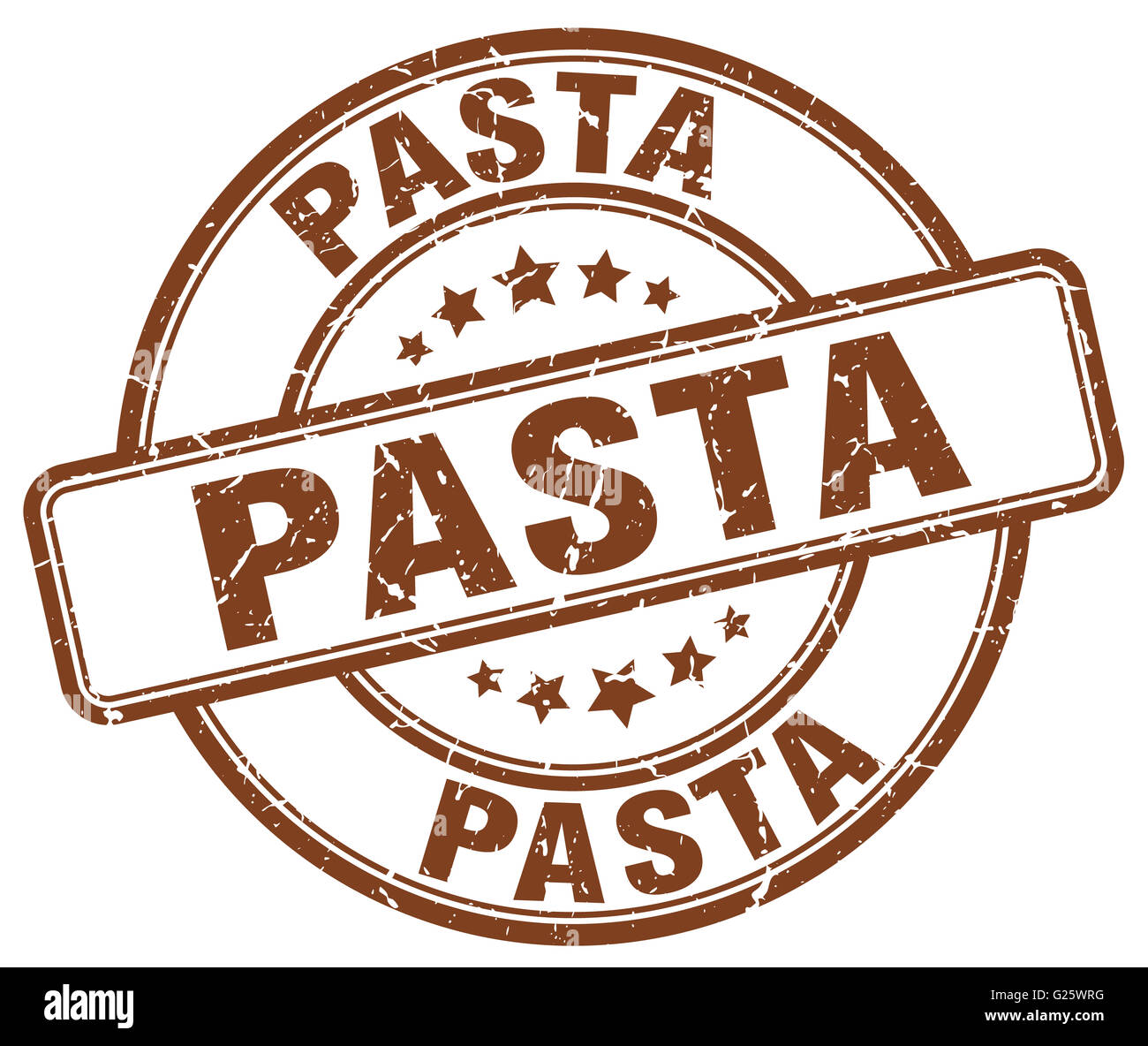 pasta brown grunge round vintage rubber stamp Stock Photo - Alamy