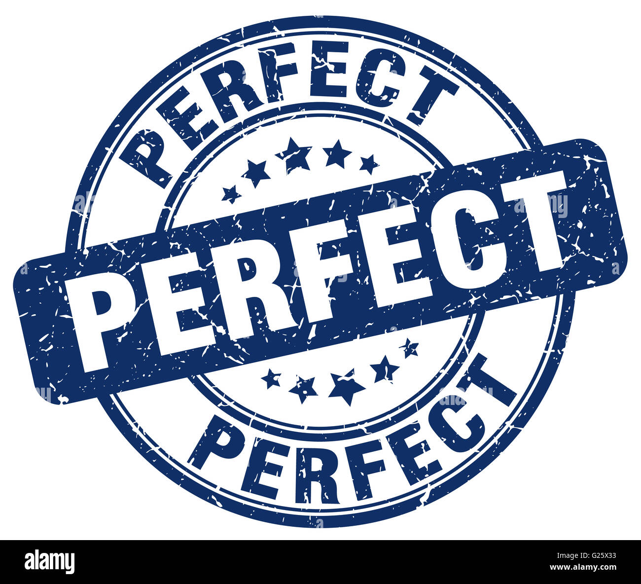 perfect blue grunge round vintage rubber stamp Stock Photo - Alamy