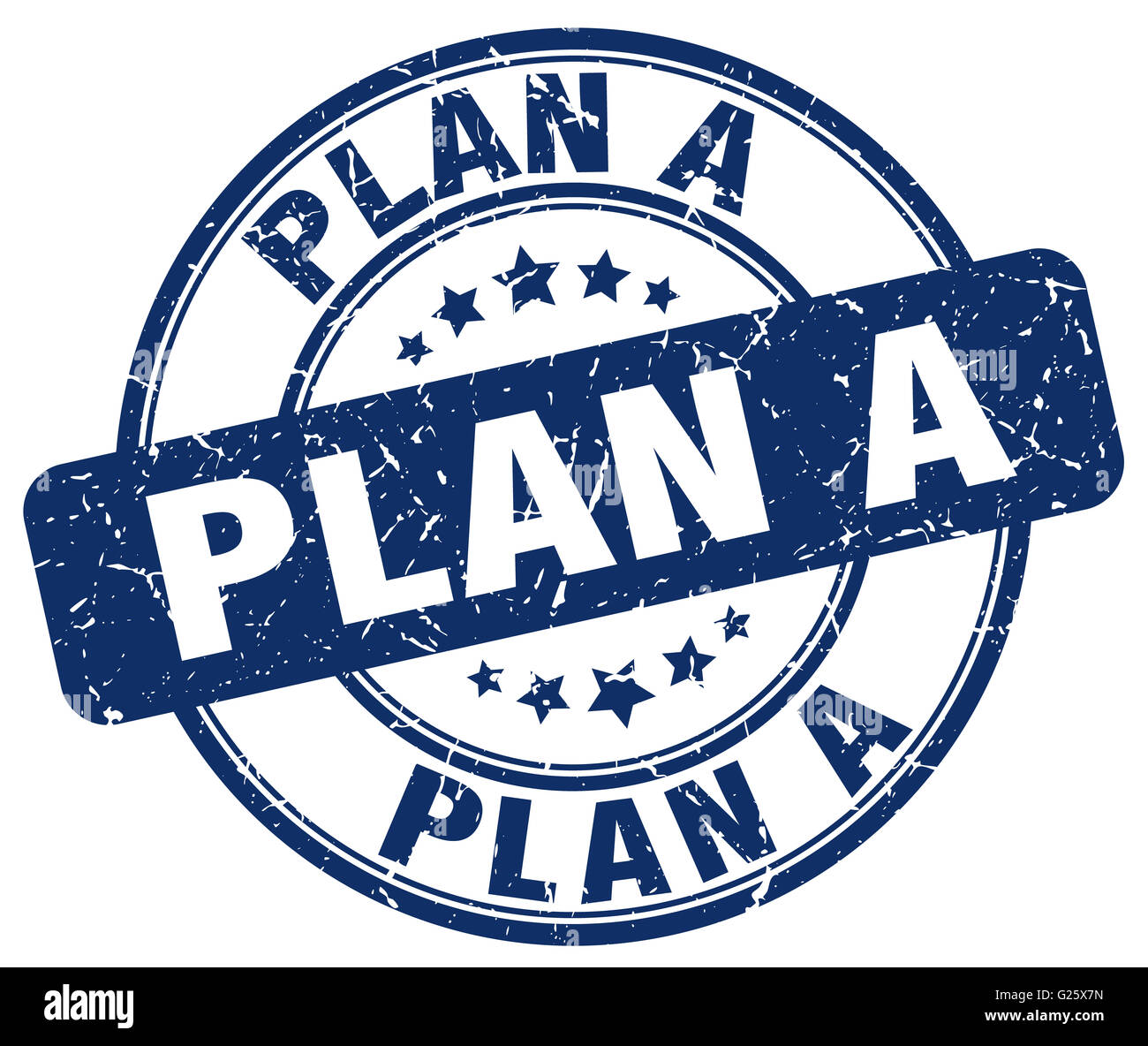 plan a blue grunge round vintage rubber stamp Stock Photo - Alamy