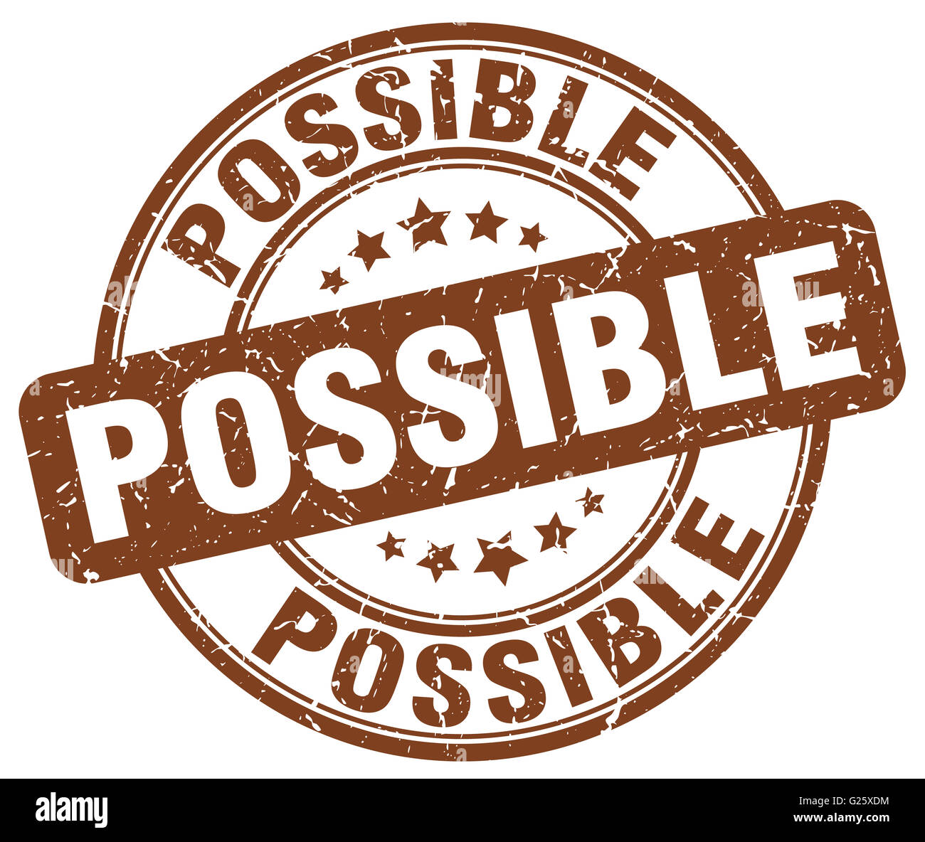possible brown grunge round vintage rubber stamp Stock Photo - Alamy