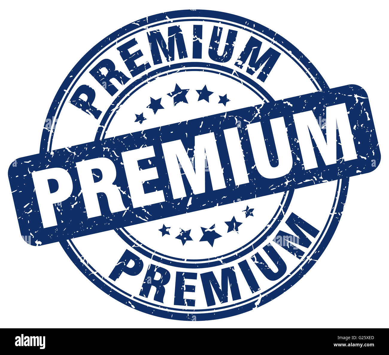 premium blue grunge round vintage rubber stamp Stock Photo - Alamy