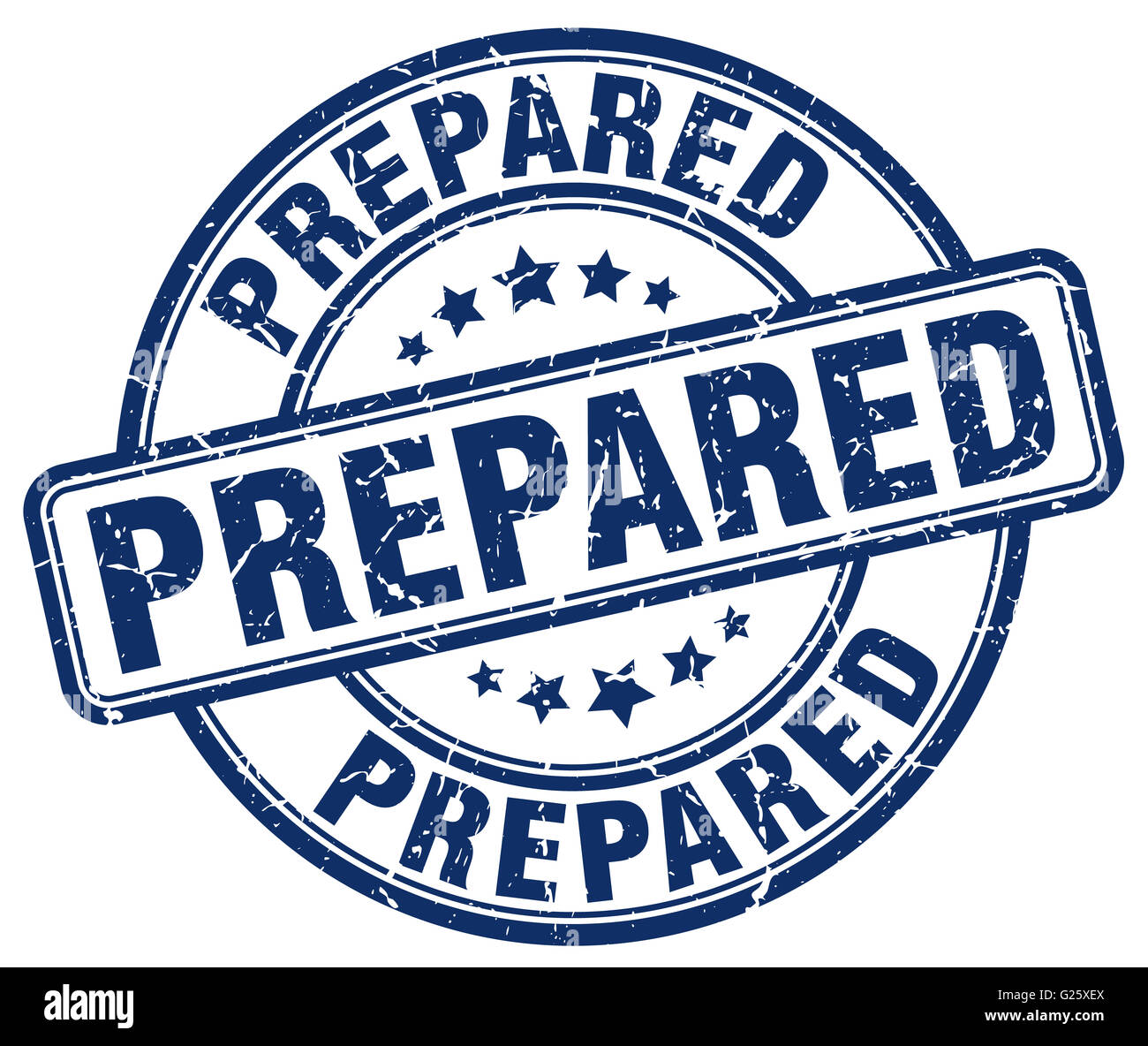 prepared blue grunge round vintage rubber stamp Stock Photo - Alamy