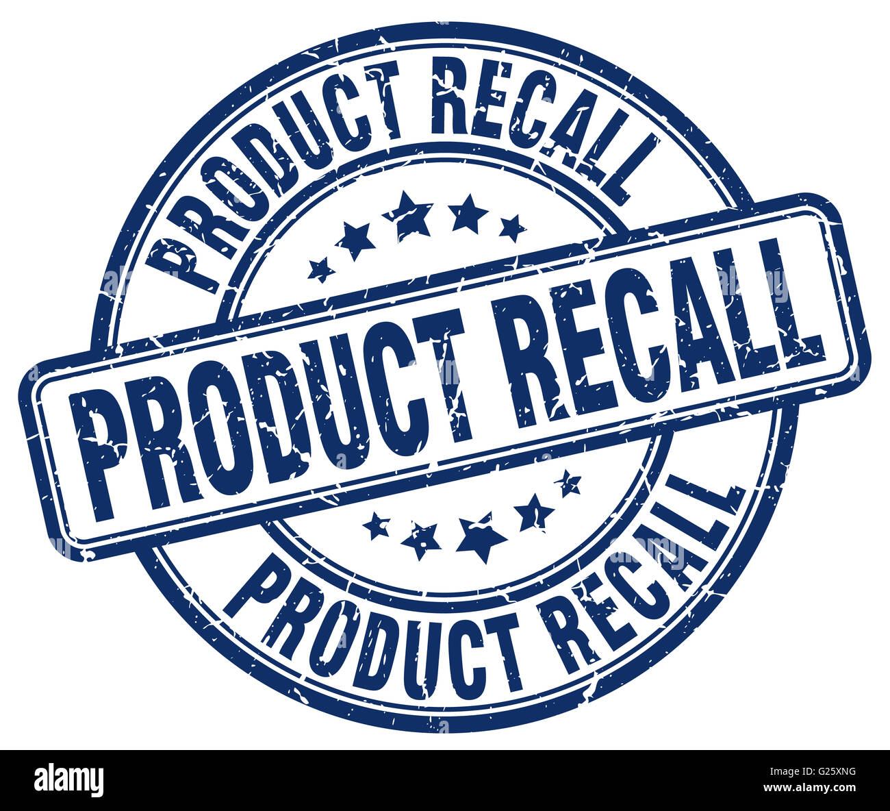 product recall blue grunge round vintage rubber stamp Stock Photo - Alamy