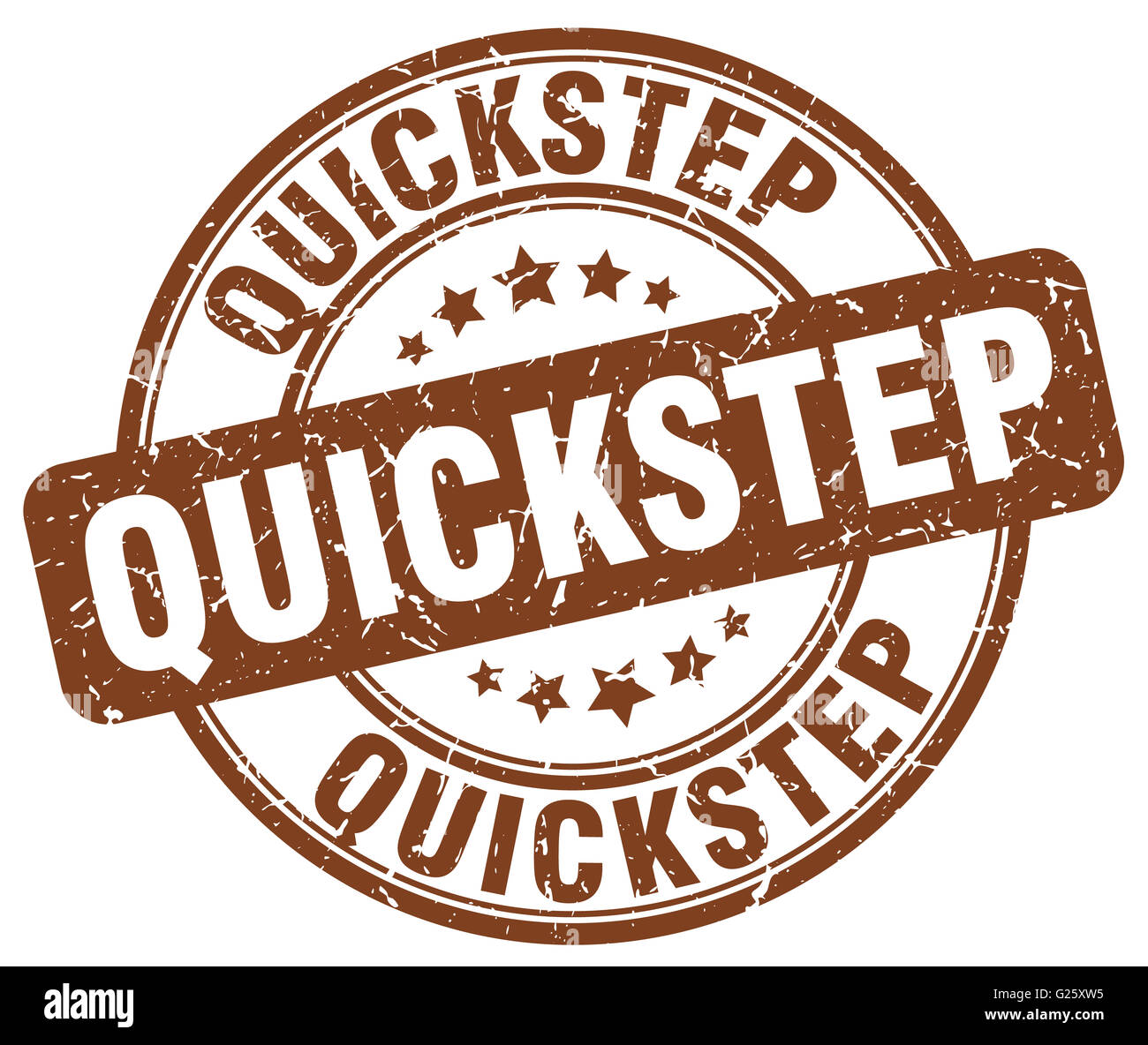quickstep brown grunge round vintage rubber stamp Stock Photo - Alamy