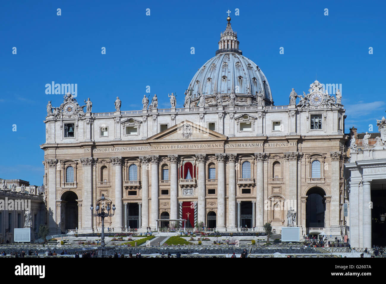 St Peter's Rome (Basilica of San Pietro) east end. Stock Photo