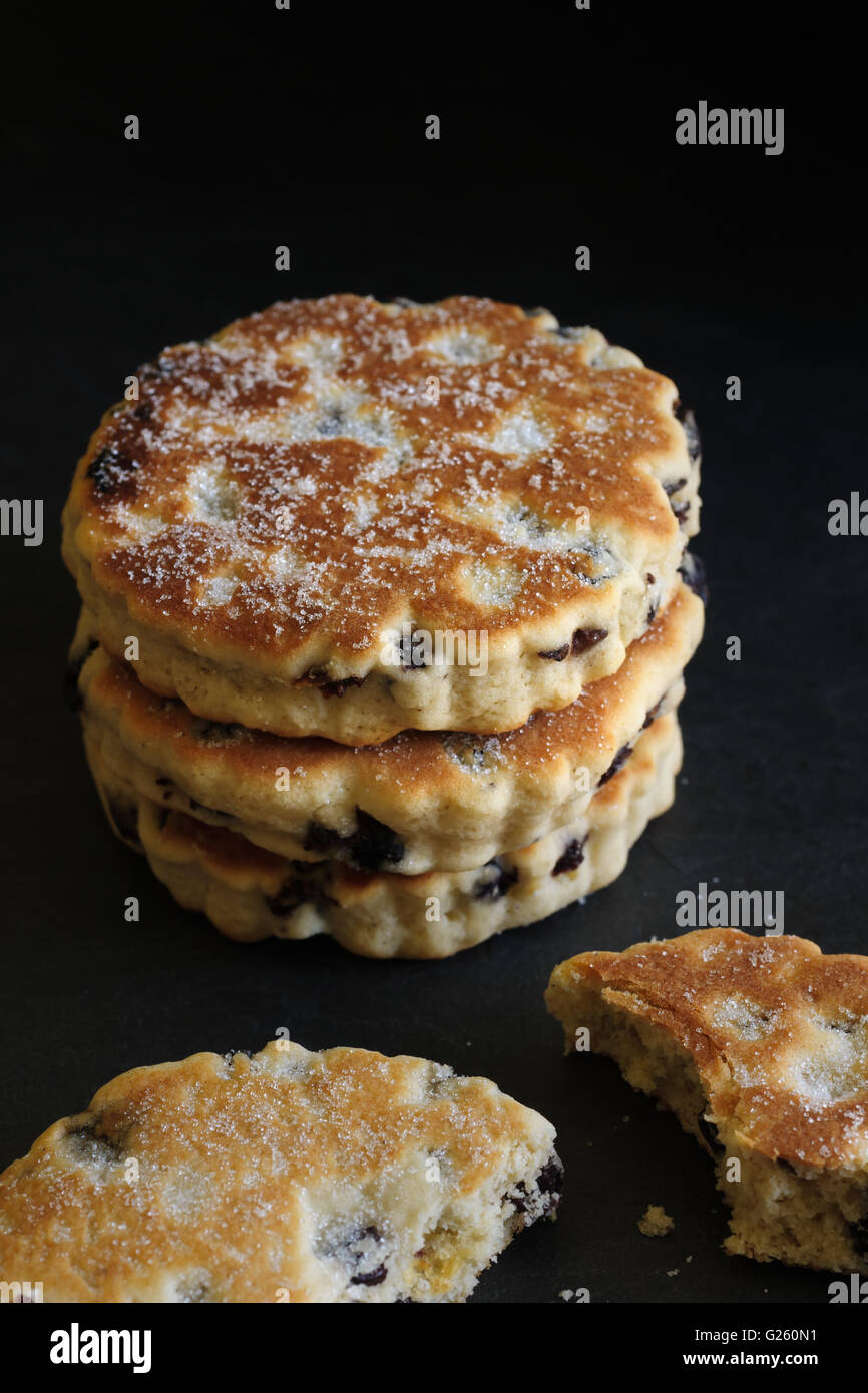 Welsh cakes a traditional griddle cake made with flour and dried fruit