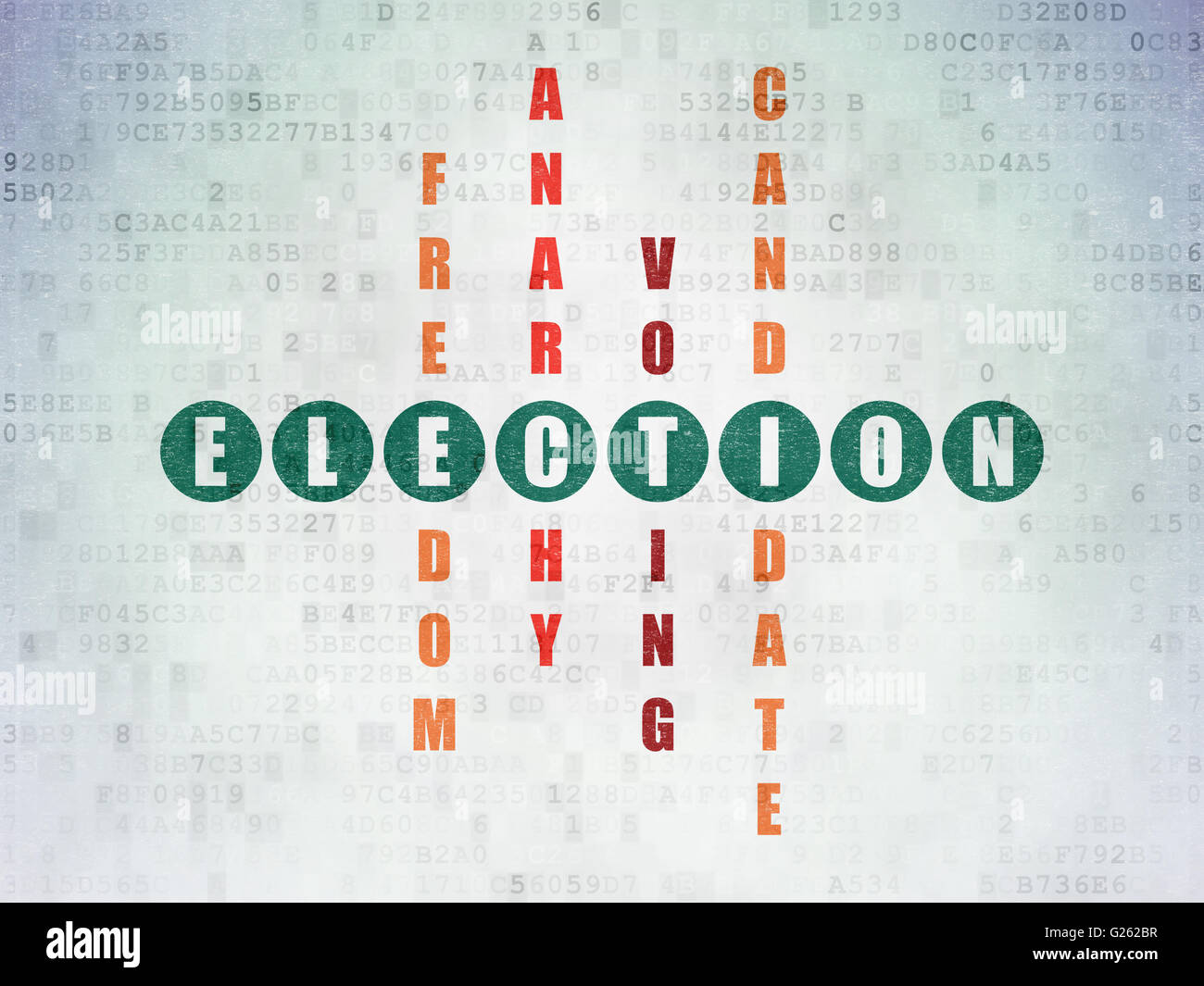 Political concept Election in Crossword Puzzle Stock Photo Alamy