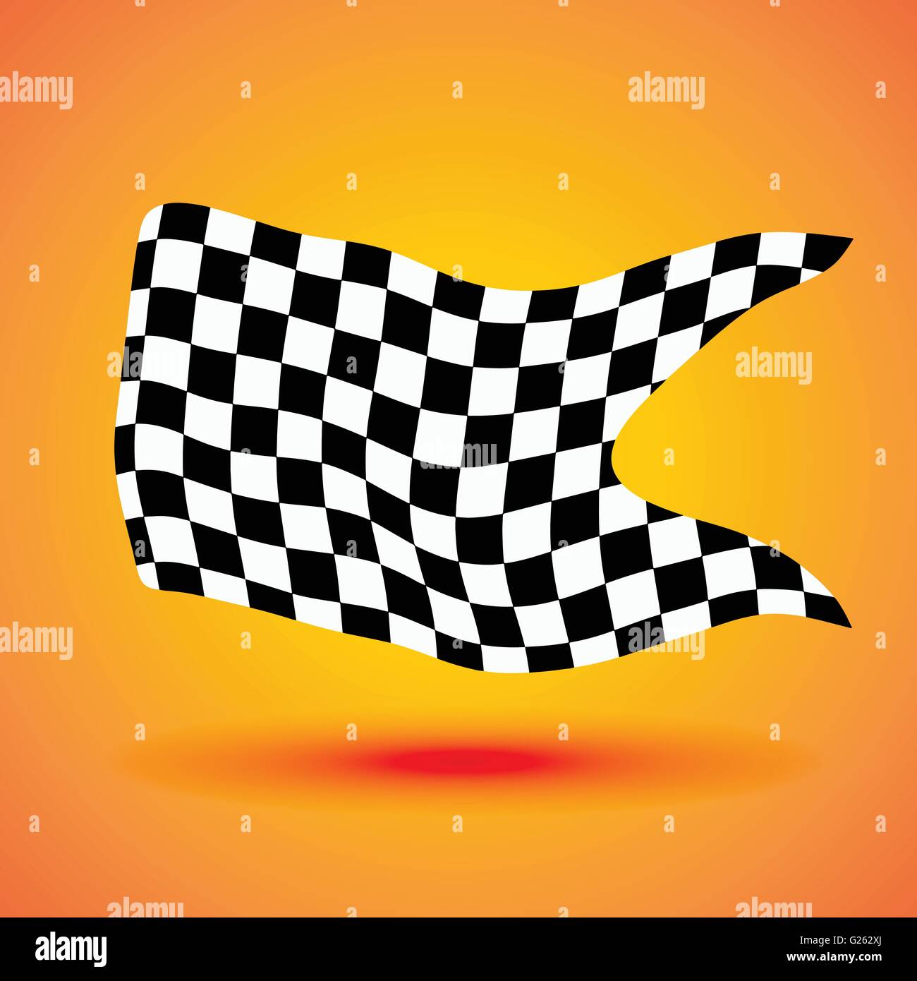 Racing background with checkered flag vector illustration Stock Vector
