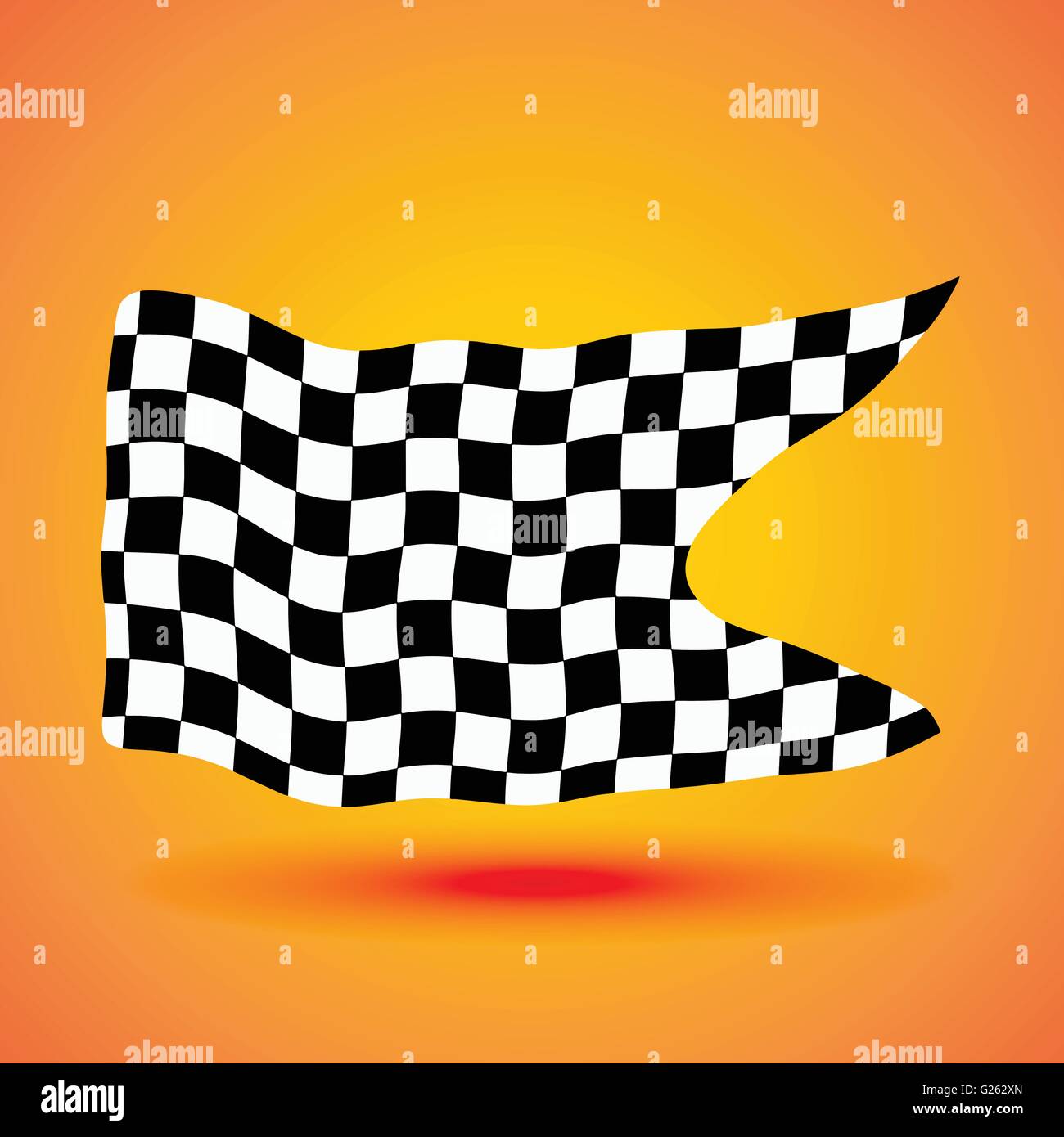 Racing background with checkered flag vector illustration Stock Vector