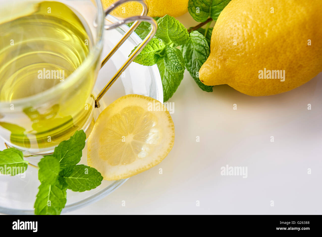 Teatime cup tea lemon on hi res stock photography and images Alamy