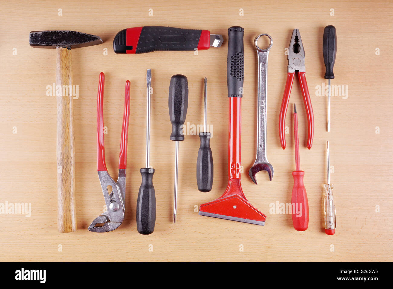 work tool set Stock Photo