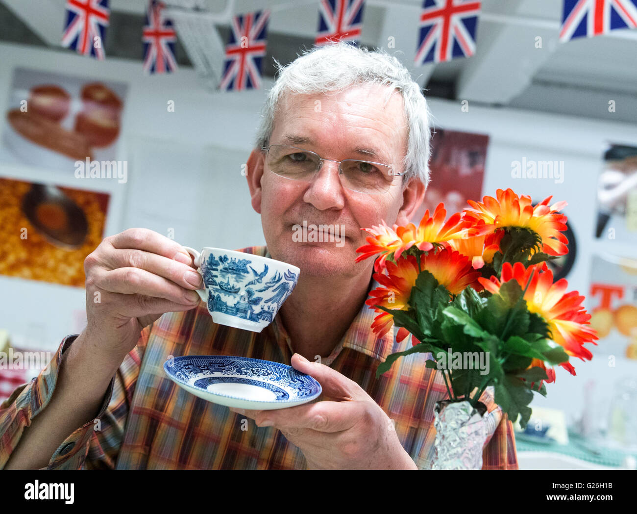 Documentary photographer Martin Parr at an exhibition in Bloomsbury,London Stock Photo