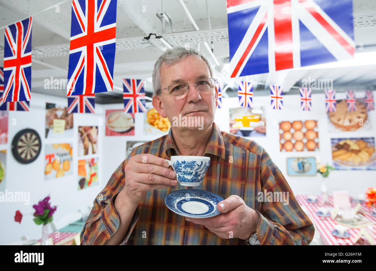 Documentary photographer Martin Parr at an exhibition in Bloomsbury,London Stock Photo