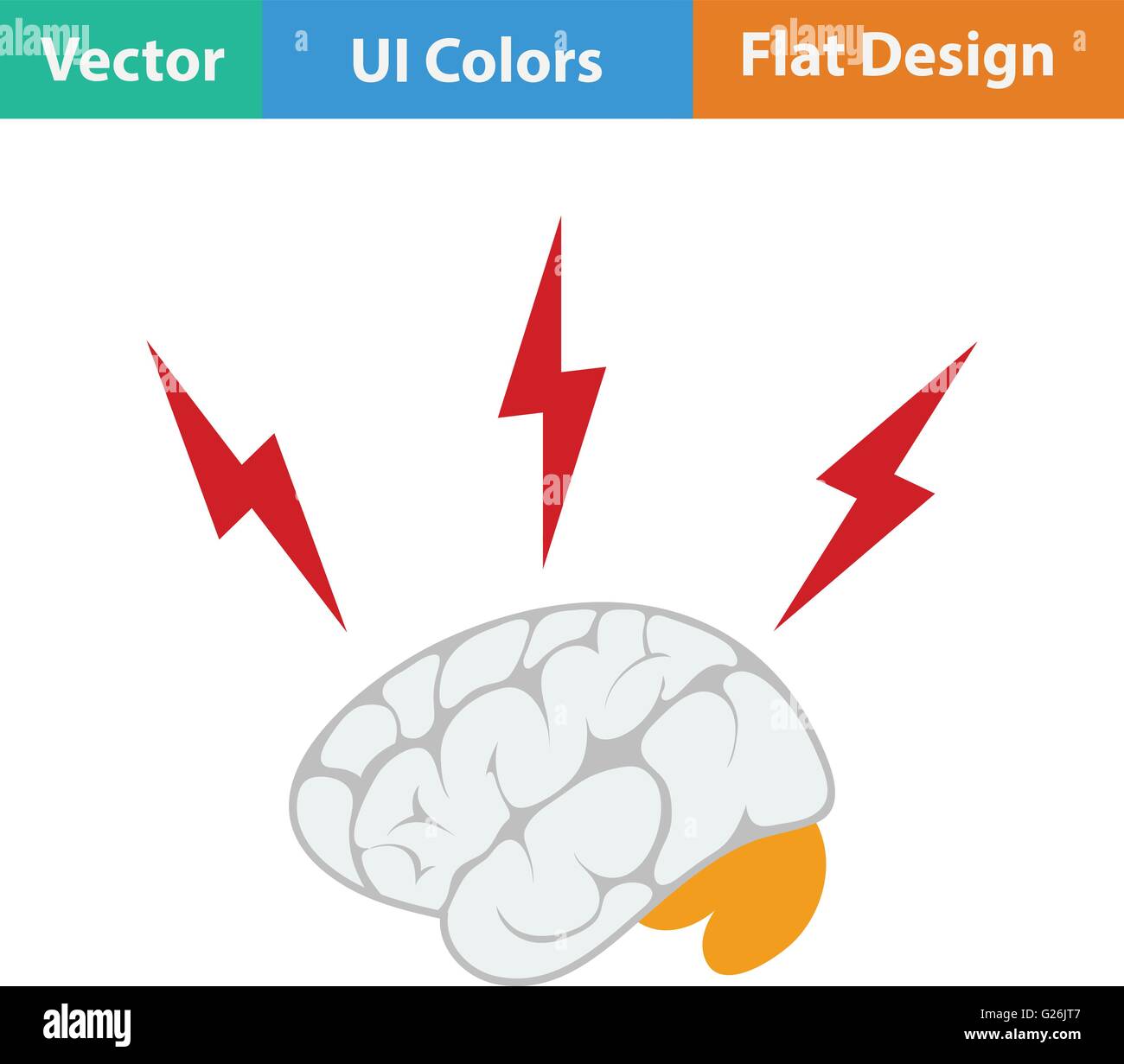 Flat design icon of Brainstorm in ui colors. Vector illustration Stock ...