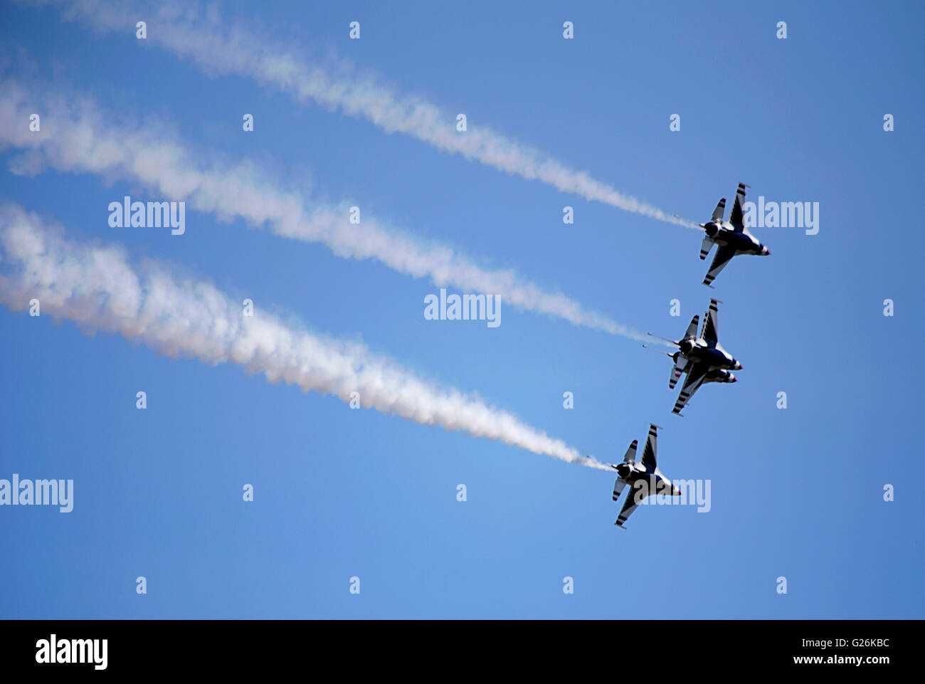 USAF Thunderbirds air demonstration team flying at the Shaw Air Force ...