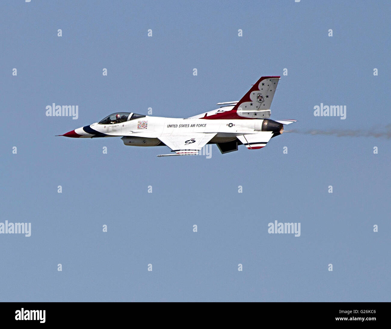 USAF Thunderbirds air demonstration team flying at the Shaw Air Force Base South Carolina open