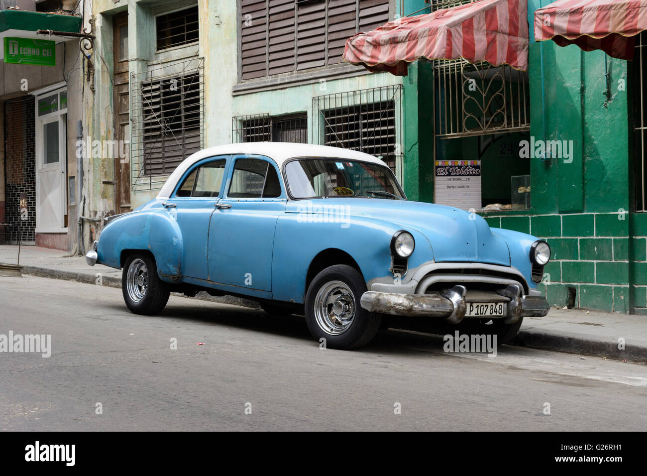 Vintage American car in Havana, Cuba Stock Photo