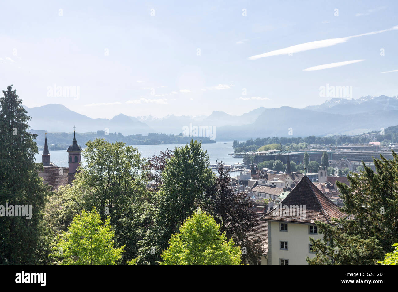 Lake Lucerne Switzerland Stock Photo Alamy
