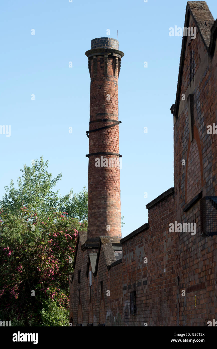 A former mill chimney, Long Eaton, Derbyshire, England, UK Stock Photo