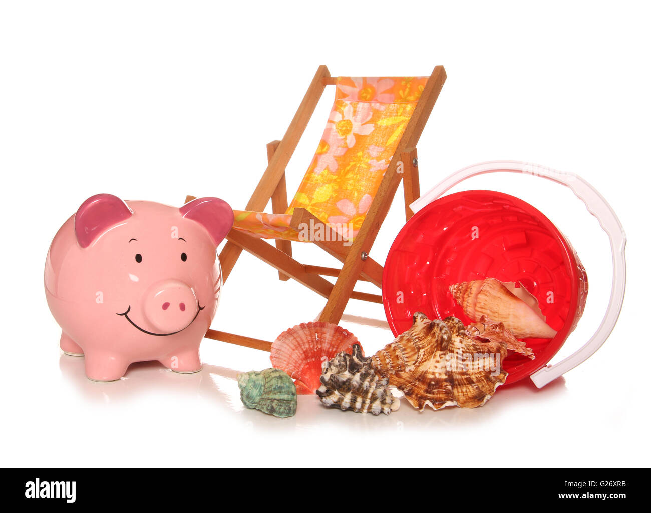 Saving money on your summer holidays cutout Stock Photo