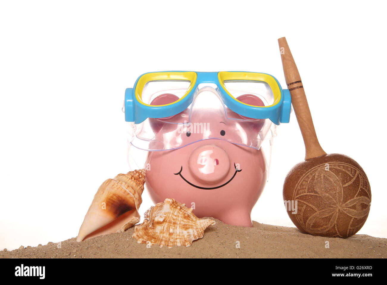 Saving money on your summer holidays cutout Stock Photo