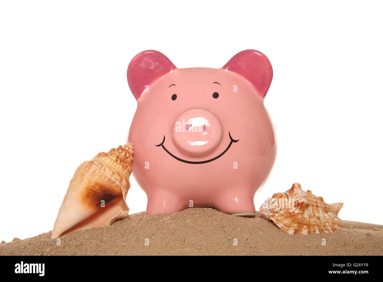 Saving money on your summer holidays cutout Stock Photo