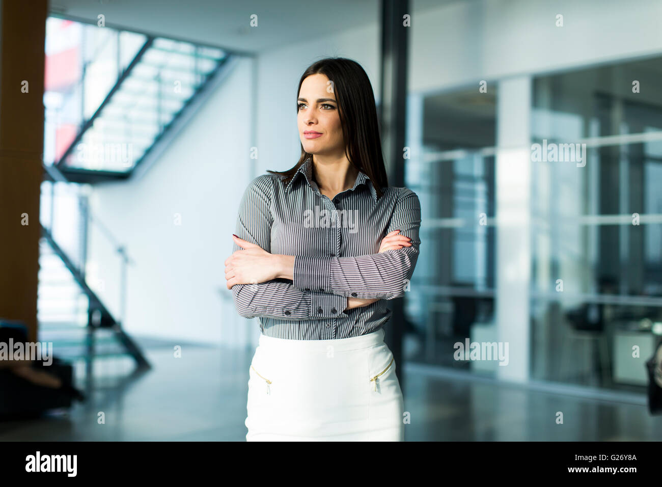 Business woman standing hi-res stock photography and images - Alamy