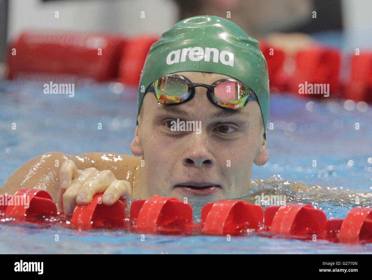 Danas Rapsys London, England on May 20, 2016: Danas Rapsys swimmer Lithuania during ...