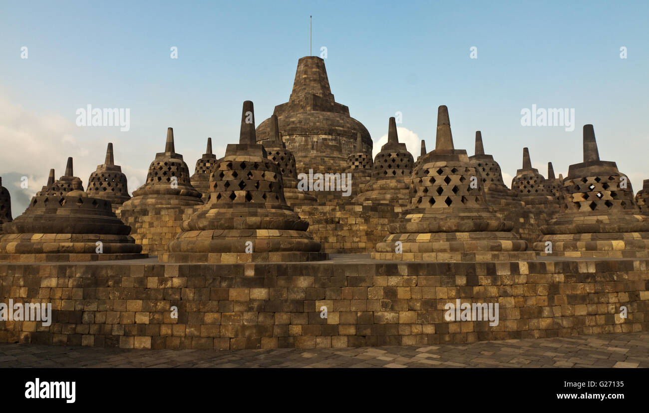 Borobudur Temple, Java island, Indonesia. Stock Photo