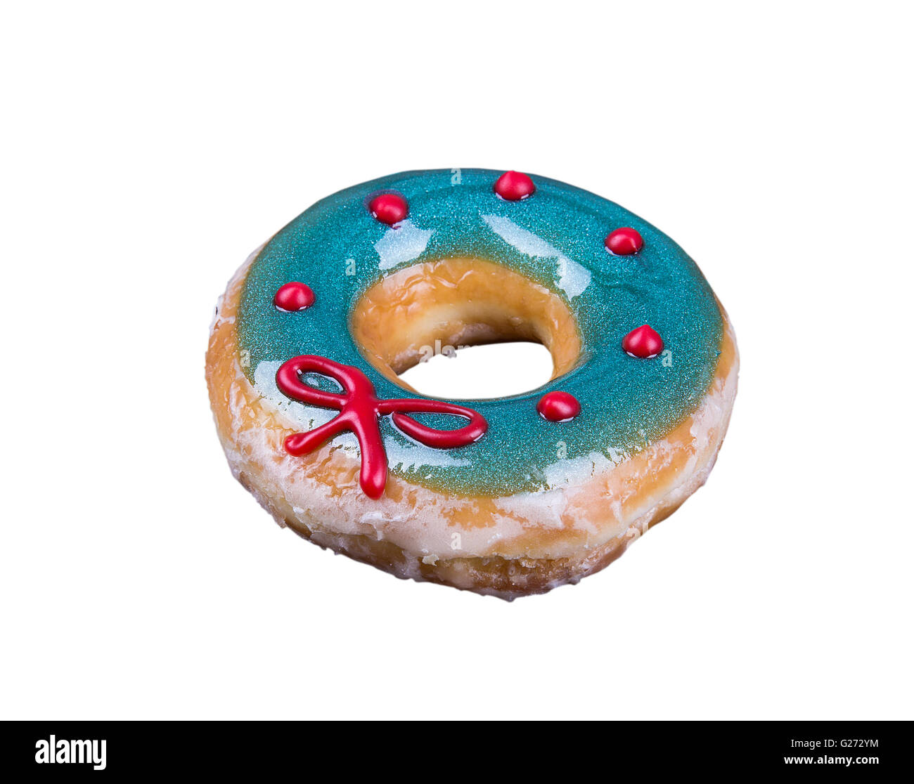 Donut with sprinkles isolated on white background Stock Photo - Alamy