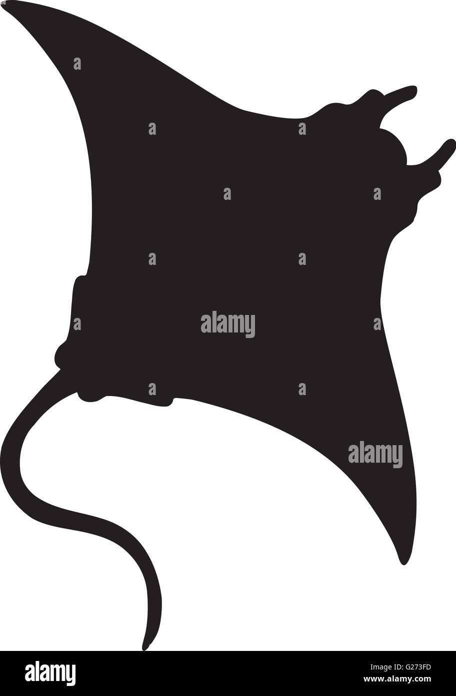 Manta Ray silhouette Stock Vector Image & Art - Alamy