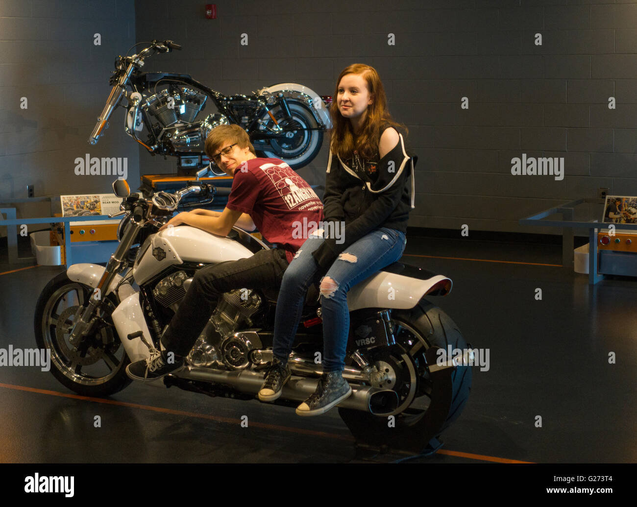 Harley Davidson motor cycles factory tour York PA Stock Photo Alamy
