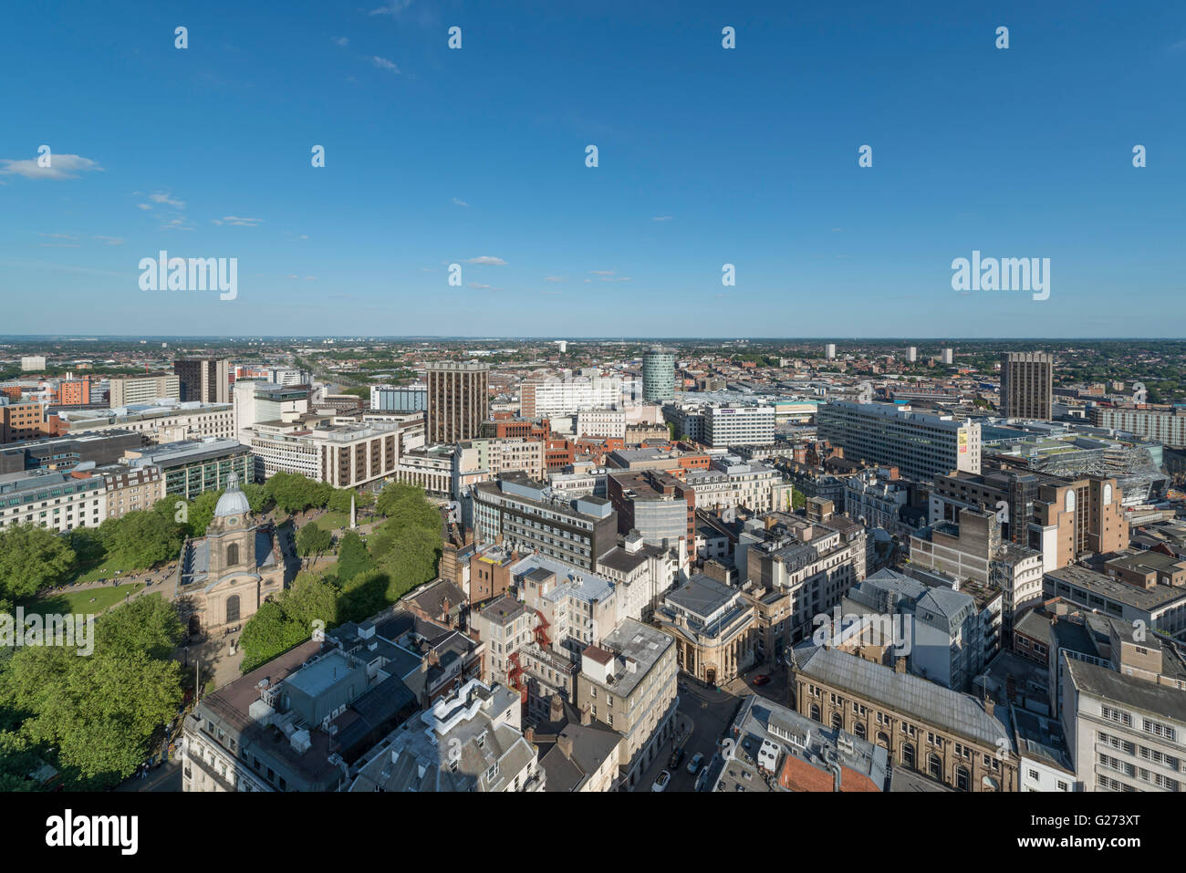 Aerial photograph of Birmingham City Centre, England. Stock Photo