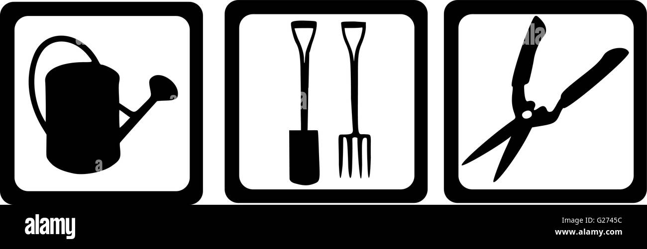 Gardening Gardener Tools Icon Stock Vector Image & Art - Alamy