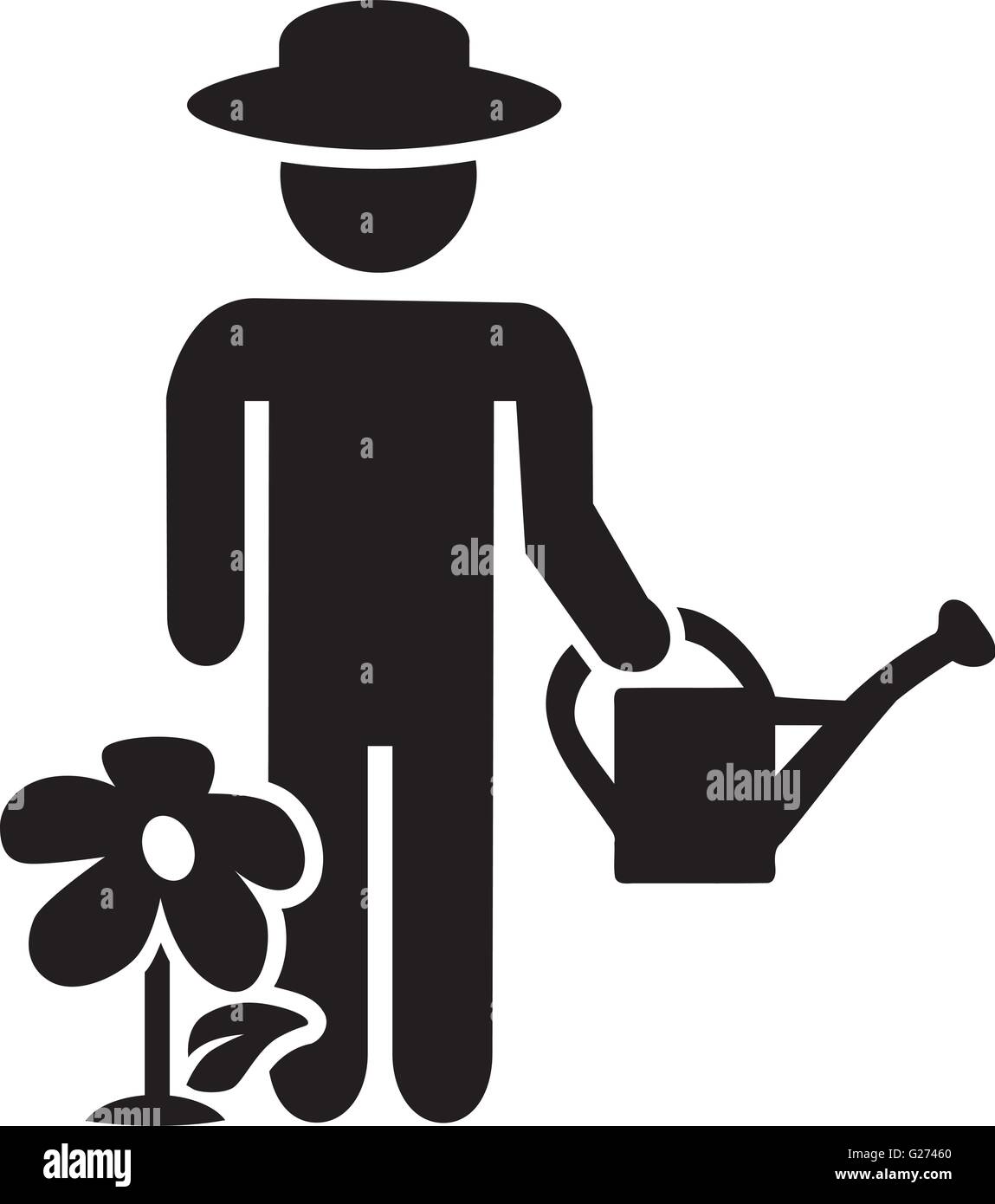Gardening Gardener Pictogram Stock Vector Image & Art Alamy