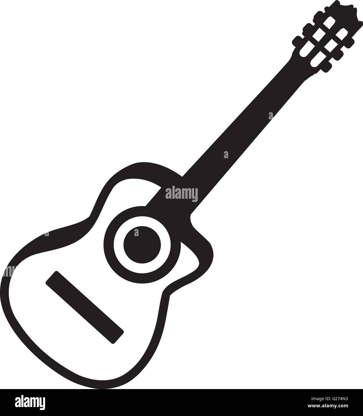 Acoustic Guitar Outline Stock Vector Image And Art Alamy