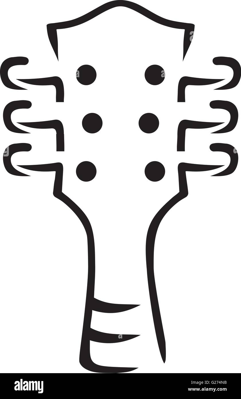 Acoustic guitar head drawn Stock Vector Image & Art Alamy