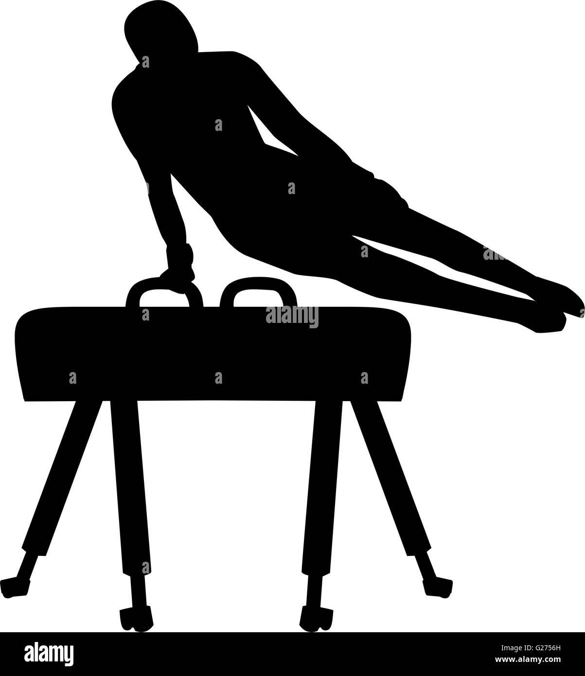 Athlete exercise at pommel horse Stock Vector Image & Art Alamy