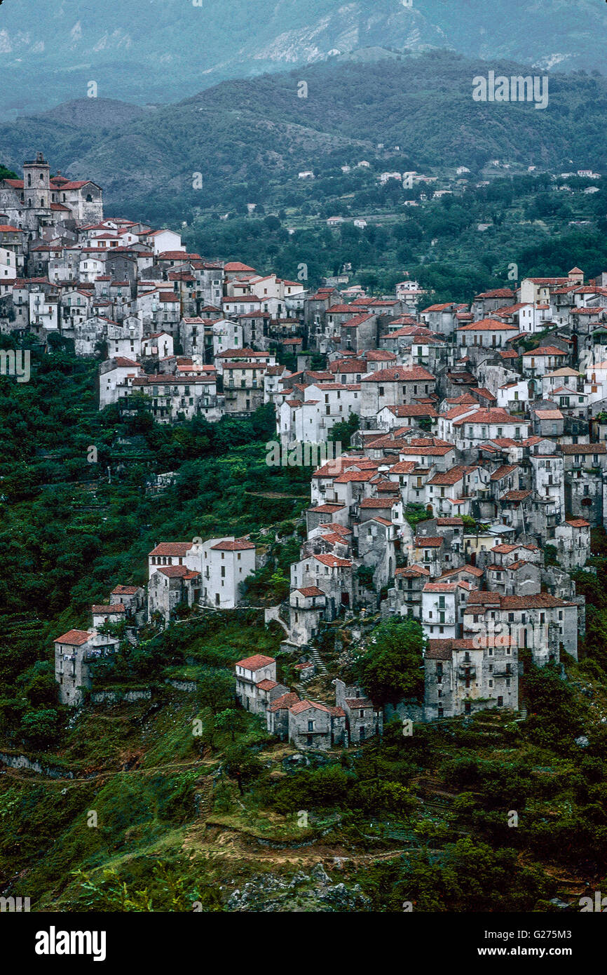 mountain village of Rivello in Basilicata Stock Photo