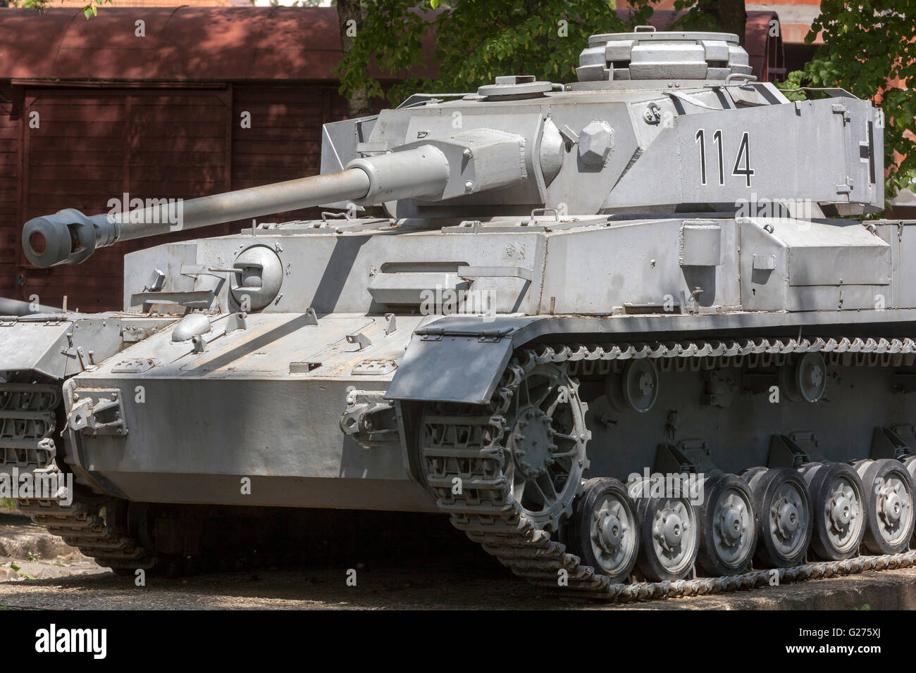 Museum of SNP Tank Tiger IV German Panzer PzKpfw. IV J Banska Bystrica, Slovakia Stock Photo