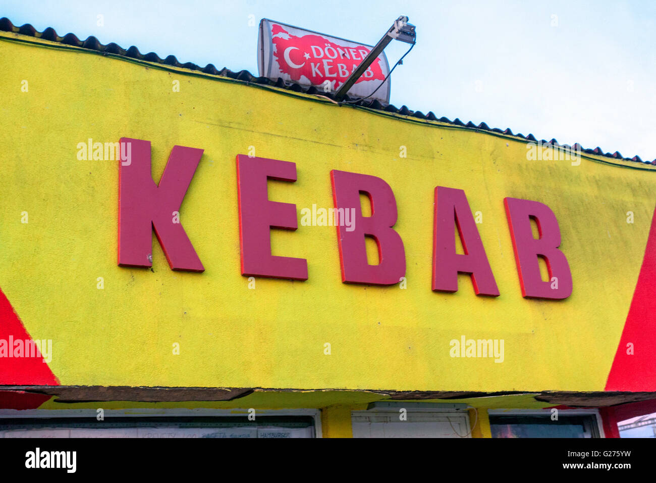Fast food, kebab stand, Banska Bystrica, Slovakia, Europe Stock Photo