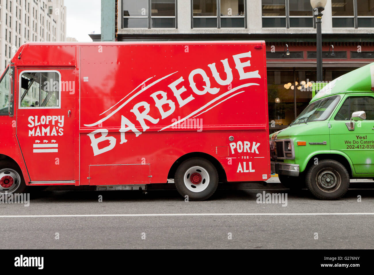 Barbeque food truck - USA Stock Photo